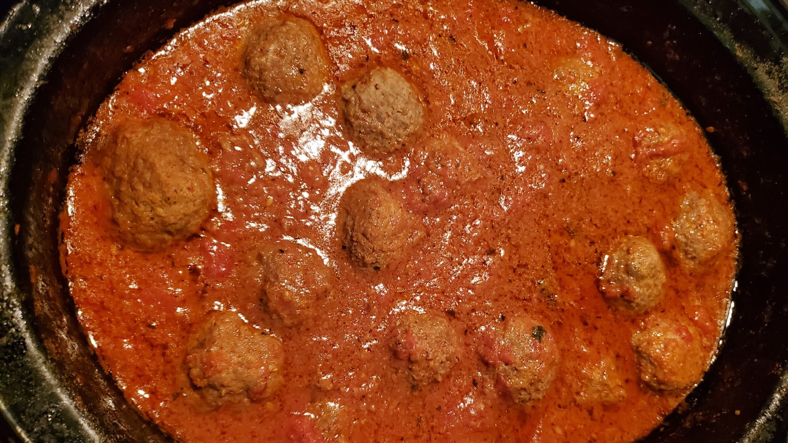 Meatballs in Roasted Crushed Tomato Sauce
